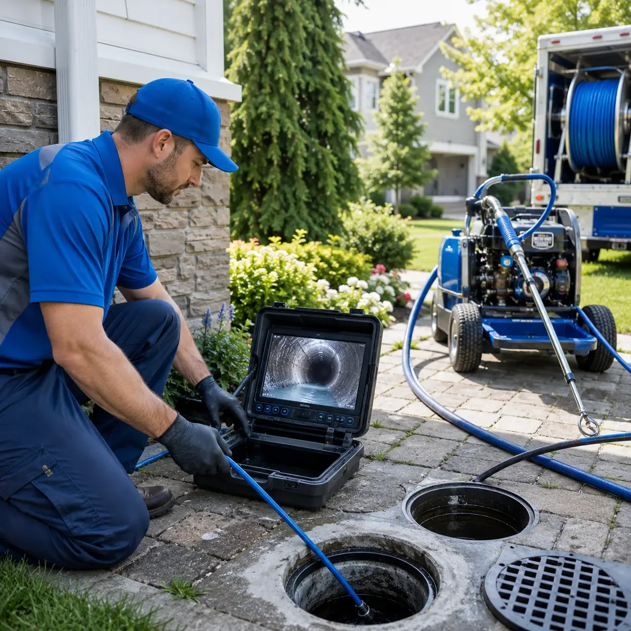 Outdoor drain cleaning professionals serving Suffield, CT